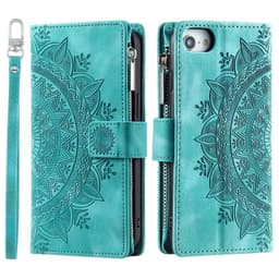 For iPhone 16e  Lommebok Deksel Shell Mandala Blomstermønster