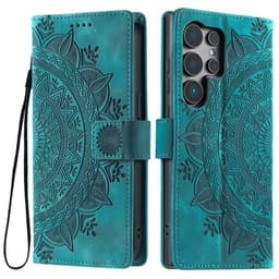 Samsung Galaxy S25 Ultra -lompakkokotelon kuoren kuoren Mandala-kukkakuvio