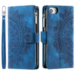 For iPhone 16e  Lommebok Deksel Shell Mandala Blomstermønster