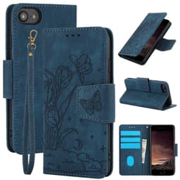 För iPhone 16e Fodral Fjäril Blomma Reptåligt Telefonfodral