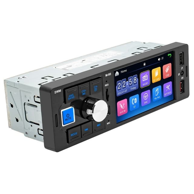 Bilstereo M-60 4,1-tommers HD Touchscreen MP5 Bluetooth Dual USB Reverse Image Player