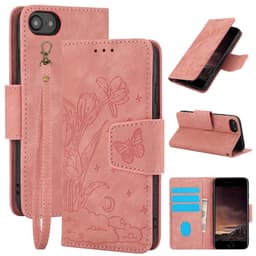 För iPhone 16e Fodral Fjäril Blomma Reptåligt Telefonfodral