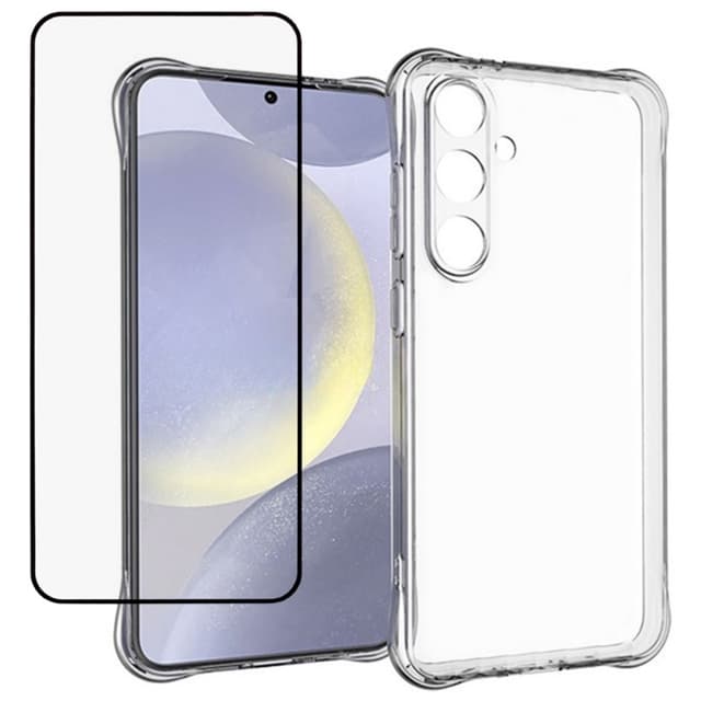 Samsung Galaxy A56 5G Kuori 2.0mm TPU Läpinäkyvä Suojakuori Karkaistulla Lasisuojaimella