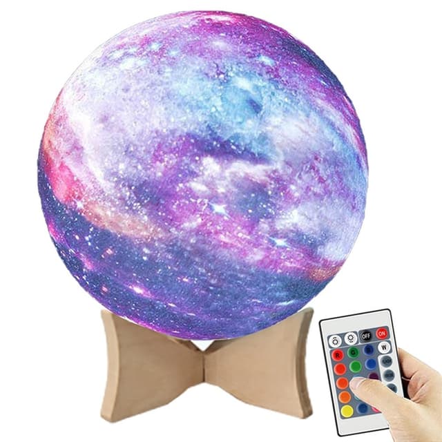 16 farger LED Moonlight Moon Lamp Hjemmeinnredning med fjernkontroll