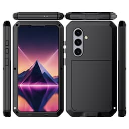 Samsung Galaxy S25+ (Plus) Heavy Duty silikoni + metallikuori + karkaistu lasi