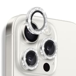 NORTHJO Kameralinsebeskyttelse med Glitter til iPhone 16 Pro / 16 Pro Max, Hærdet Glas