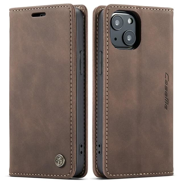 CASEME Retro tegnebog taske til iPhone 13 - Kaffe