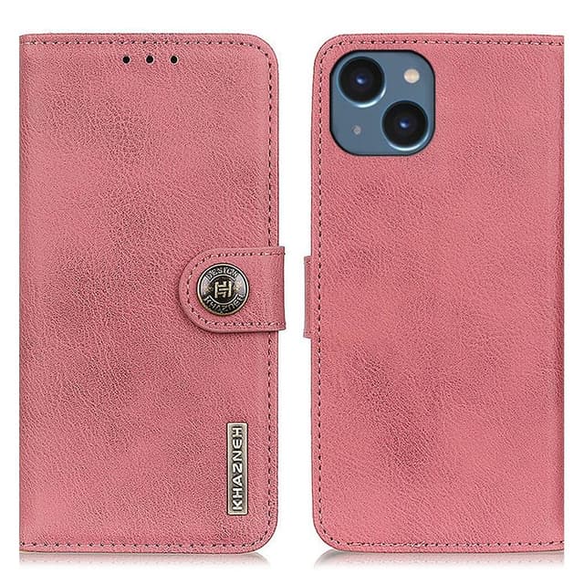 KHAZNEH iPhone 15 Plånboksfodral - Rosa