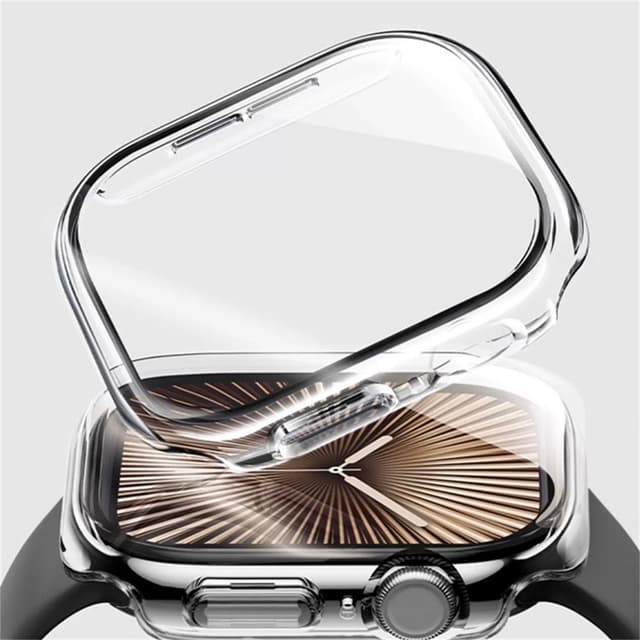 För A Watch Series 10 46mm Fodral Skal med härdat glas - Transparant