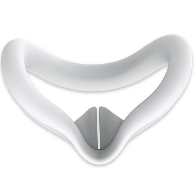 For Meta Quest 3S VR silikonveske Anti-svette ansiktspute beskyttelsesdeksel - hvit