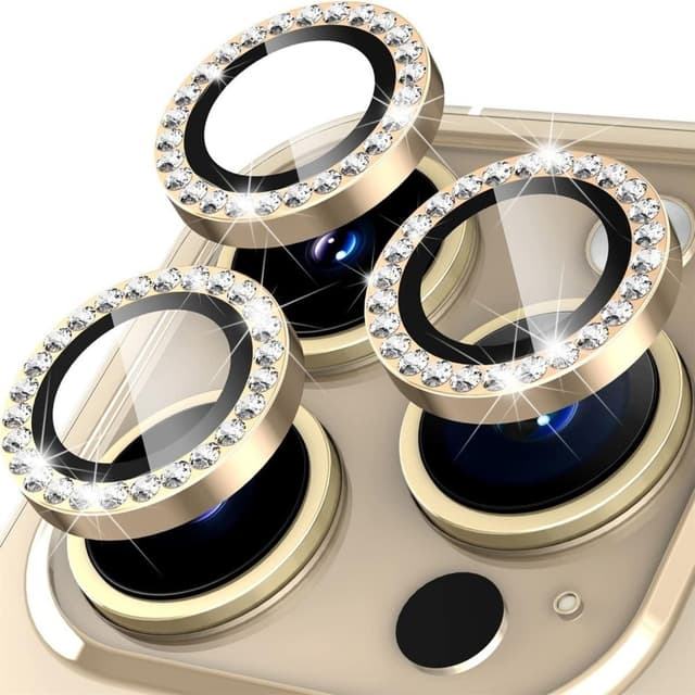 För iPhone 16 Pro 16 Pro Max Kamera Linsskydd härdat glas+metallring