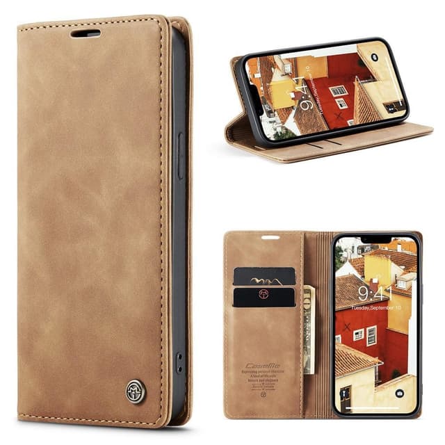 CASEME Plånboksfodral iPhone 15 - Brun