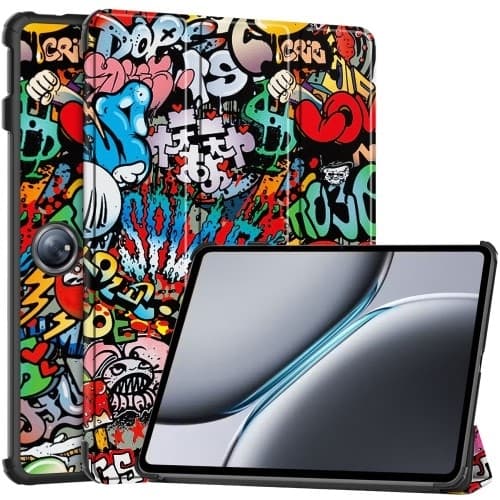 MTK Slim Fit Tri-fold Case for OnePlus Pad 2 Graffiti
