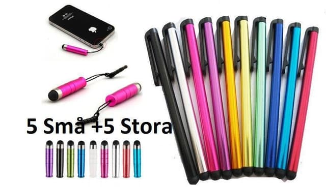 5 Små + 5 Stora Touchpennor För Mobil och Surfplattor