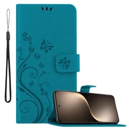 Honor Magic 7 Suojakuori Lompakkokotelo Kukka (Sininen)