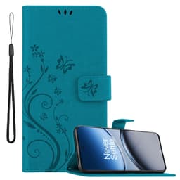 OnePlus Nord 4 Pungetui Cover Blomster (Blå)
