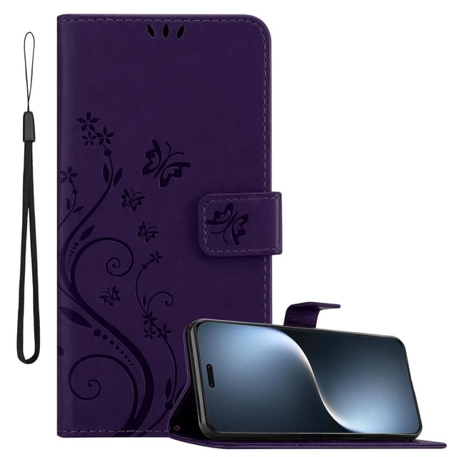 Honor Magic 7 Pro Plånboksfodral Skal Blommor (Violett)
