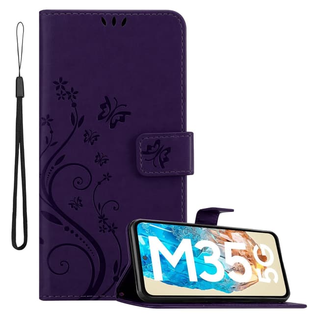 Samsung Galaxy M35 Plånboksfodral Skal Blommor