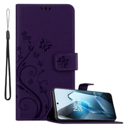OnePlus 13 Suojakuori Lompakkokotelo Kukka (Violetti)