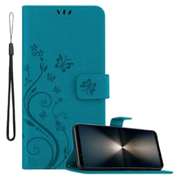 Sony Xperia 1 VI Plånboksfodral Skal Blommor (Blå)