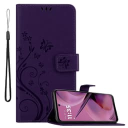 Motorola Moto G55 lommebokdeksel Blomster (Lilla)