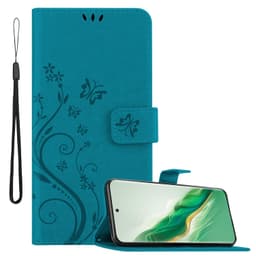 Honor Magic 6 Pungetui Cover Blomster (Blå)