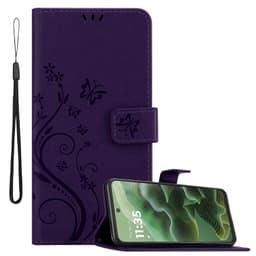 Motorola Moto G35 Plånboksfodral Skal Blommor (Violett)
