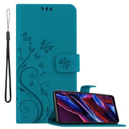 Xiaomi Poco X5 Plånboksfodral Skal Blommor (Blå)