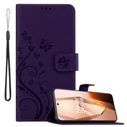OnePlus 13R Pungetui Cover Blomster (Lilla)