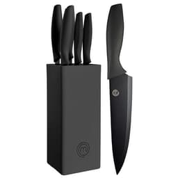 Masterchef Knivsæt med 5 knive i en knivblok - Kendt fra MasterChef Danmark