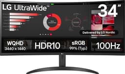 LG UltraWide 34WR50QK 34" välvd bildskärm