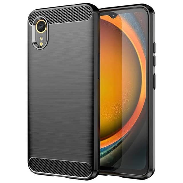 Børstet silikone cover Samsung Galaxy Xcover 7 Pro - Sort