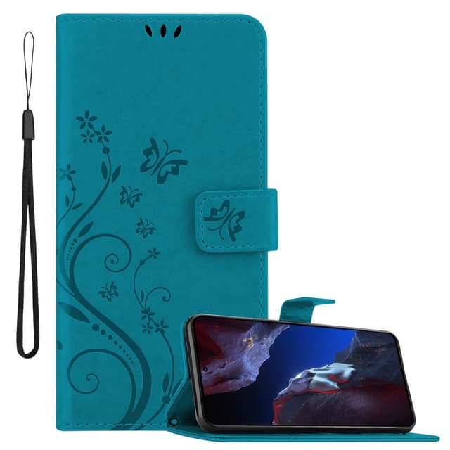 Xiaomi Poco F5 Pro Pungetui Cover Blomster (Blå)