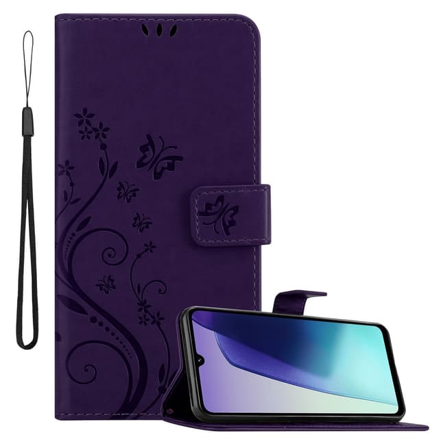 Xiaomi RedMi 14C Plånboksfodral Skal Blommor (Violett)