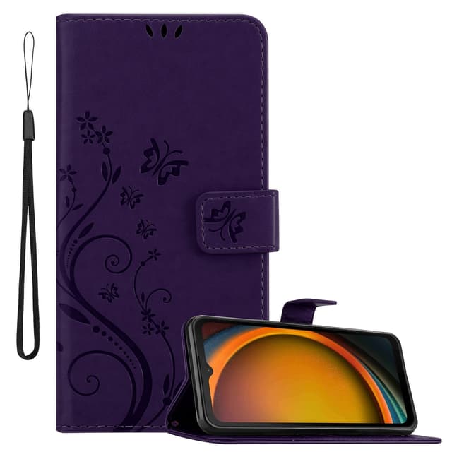 Samsung XCover 7 Pungetui Cover Blomster (Lilla)