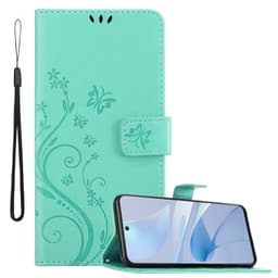 Huawei Nova 13i Pungetui Cover Blomster (Turkis)