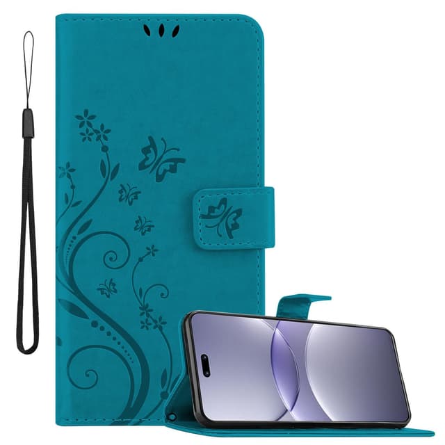 Huawei Nova 13 Pro Pungetui Cover Blomster (Blå)