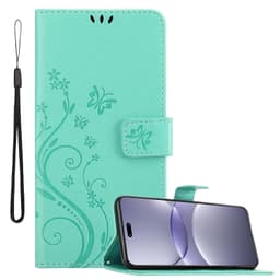 Huawei Nova 13 Pro Pungetui Cover Blomster (Turkis)