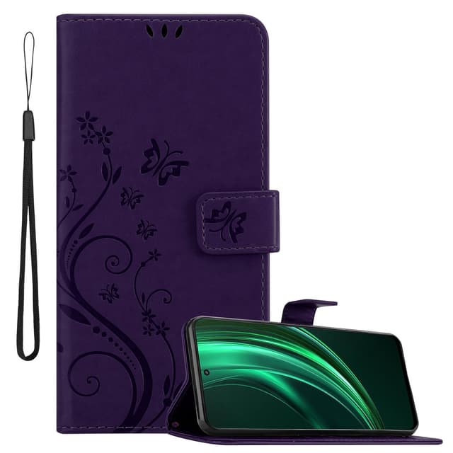 Realme 13 Suojakuori Lompakkokotelo Kukka (Violetti)