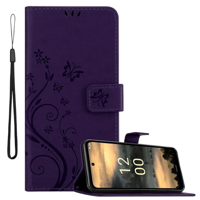 Nokia XR21 Pungetui Cover Blomster (Lilla)