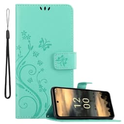 Nokia XR21 Pungetui Cover Blomster (Turkis)
