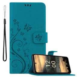 Nokia XR21 Pungetui Cover Blomster (Blå)