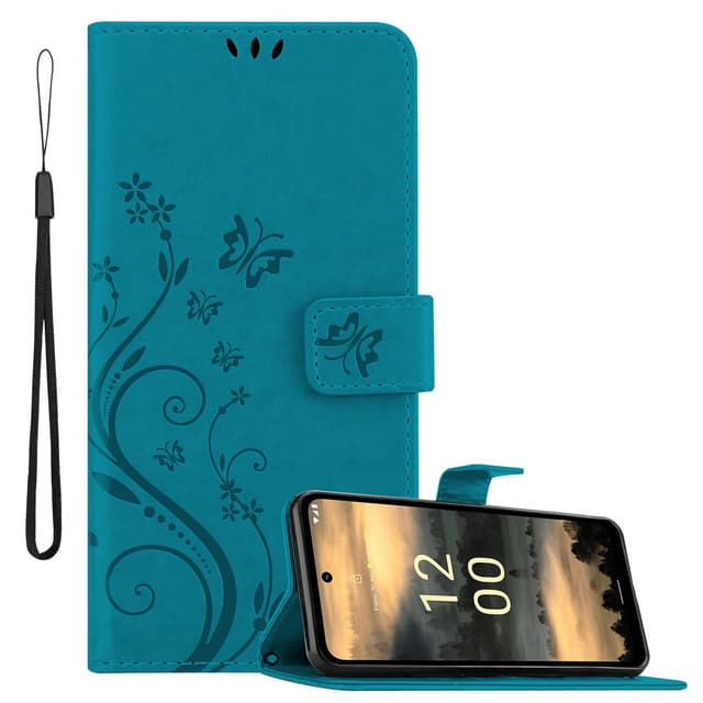 Nokia XR21 Pungetui Cover Blomster (Blå)