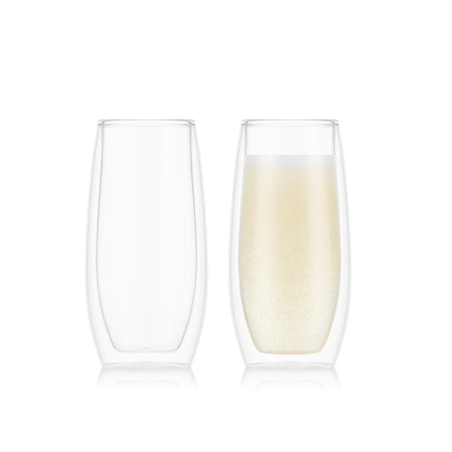 Bodum Sett med med 2 dobbeltveggede champagneglass SKÅL 0.2 L