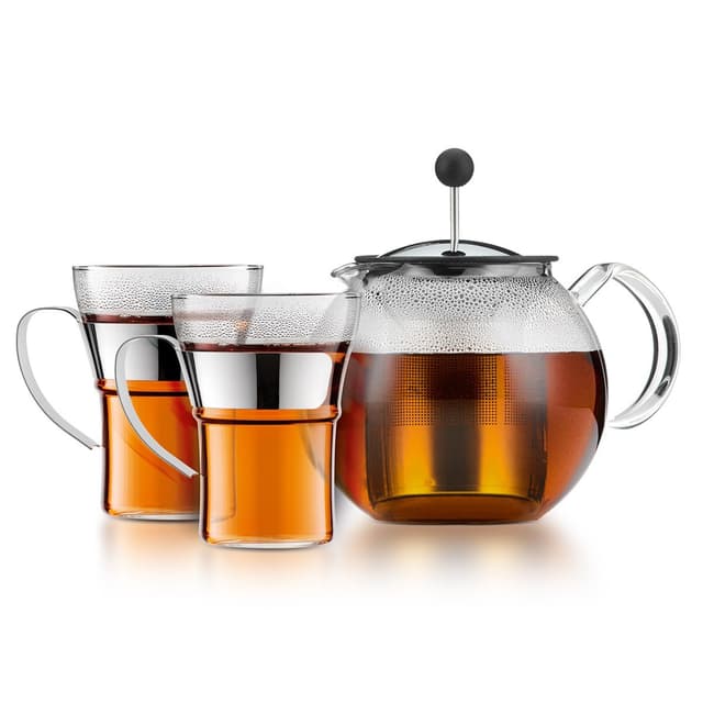 Bodum Tepress med filter i rostfritt stål ASSAM SET