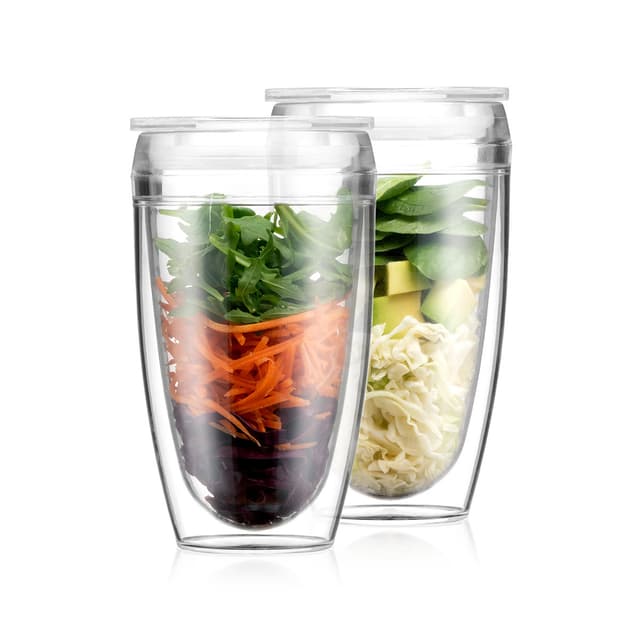 Bodum 2 pk dobbeltvegget glass PAVINA TO GO 0.4 L
