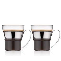 Bodum 2 pk teglass med stålhåndtak ASSAM 0.3 L