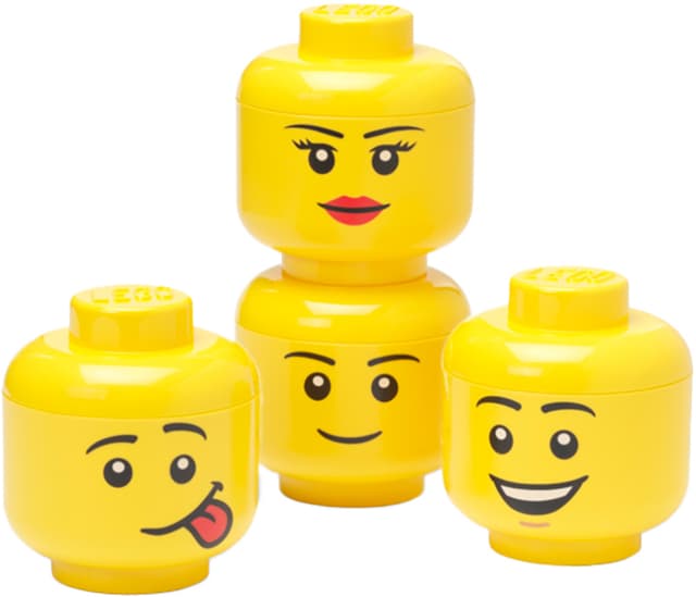 Play LEGO opbevaringskasse (4-pakke, gul)