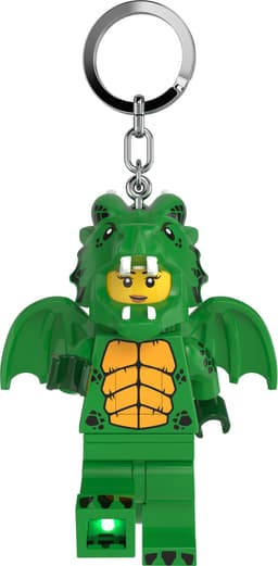 LEGO LED-nyckelring (grön drakflicka)