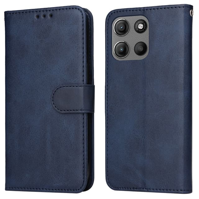 SKALO Motorola Moto G15 Power PU-læder Flip Cover - Blå